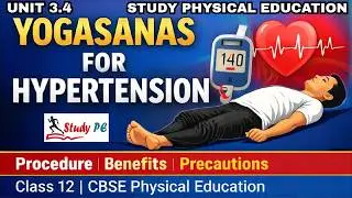 Yogasanas for Hypertension (Hindi) | Procedure, Benefits & Precautions | CBSE 12 PE | StudyPE