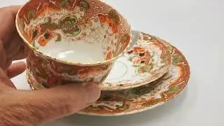 Antique Wild Bros China Royal Imari 1803 Teacup Saucer and Side Plate