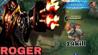 14kill + savage Roger best attack build set 2024!! Roger best attack speed build set!! must try 👍