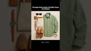 The Sage Green Combo You Didn&rsquo;t Know You Needed #MensStyle #GreenShirt #PastelVibes #fashion #outfit