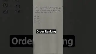 Order And Ranking Reasoning Question  | IBPS 2025| RRB 2025 | Banking Exam | @vnclass