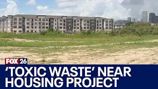 Newly exposed CONTAMINATED SOIL exposed near Houston affordable housing project