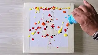Painting A Ballerina / Easy Acrylic Painting Technique / How To Masking Tape Stencil