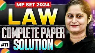 MP SET Law Solution 2024 | MP SET Paper solution 2024  | MP SET 2024 Law Solution #11