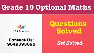 Class 10 Optional Maths Questions Solved | Grade 10 Opt Maths | SEE Preparation
