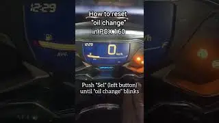pcx 160 oil change reset #pcx160