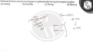 Removal of introns and joining of exons in a defined order during transcription is called : (a) ...