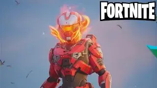 Fortnite - UNSC SPARTAN (RED ARMOR) SKIN GAMEPLAY