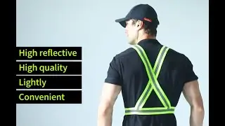 SMASYS High Visibility Lightweight Cycling Adjustable Reflective Running Belt