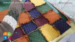 Aula Online UNIT 15 – Artesanato: Almofada em Rag Quilt