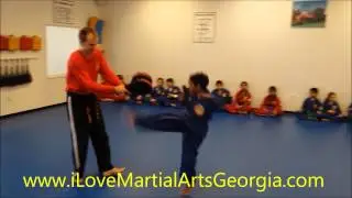 Karate Kids Practicing Duluth Georgia