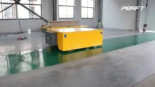 Trackless Electric Flat Car Battery Operated Cart With Automated Guide Function