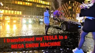 I covered GENEVA in SNOW - Christmas Tesla - Launch Celebration Video The Terra Challenge