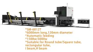 STARMA cnc fiber tube pipe laser cutting machine with automatic feeding system with 1500w 3000w 6000