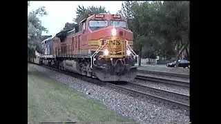 La Grange, IL 2000 8 BNSF SDF40-2, SF F45! Running Through La Grange, IL  2000