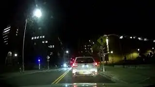 Nighttime drive from Providence to North Providence, Rhode Island