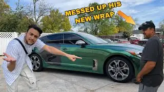 DAD DAMAGED HIS NEW WRAP.....NOW WHAT? | How To Quickly Repair Damage Using Vinyl