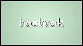 Boobook Meaning