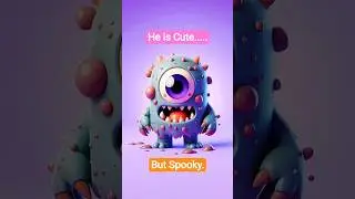 Spooky but Cute 3D Character Animation |One-Eyed Monster. #shorts #3danimation #monster