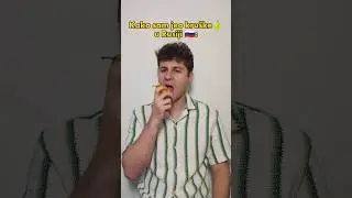 Kako Rus 🇷🇺 jede kru&scaron;ke u Srbiji🇷🇸🤣 #srbija #rus #fun
