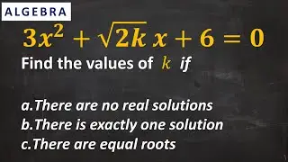 When Is There No Real Root or Only One Root?
