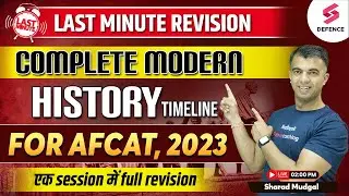 Complete Modern History Timeline-एक Session में full Revision | For CDS/AFCAT Exam | Sharad Mudgal