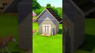 how to build a functional dog house in the sims 4! 🐕 #shorts #sims4