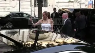 EXCLUSIVE - Jennifer Lopez, Donatella Versace and Stella Tennant at Versace party in Paris
