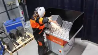 Welding table and grinding table with dust and fume extraction system. KEMPER filter table