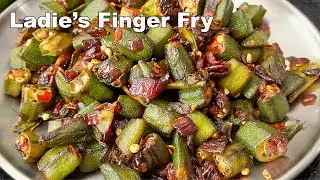 Okra /Bhindi/Lady's Finger Fry Recipe | Easy and tasty side dish recipe