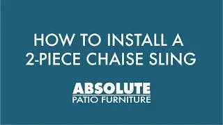 How to Install 2-Piece Sling