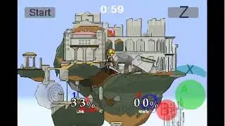  古いiOSのサイドロード／脱獄向けゲームのISSBをiPhoneで遊んでる。これはスマブラX（Super Smash Bros. Brawl）をiOS向けに移植したみたいなゲーム。