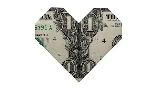 Origami Dollar Bill Heart (Modified)