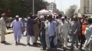 Funeral for victims of Karachi building collapse