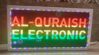 Al-Quraish P3 Led video and Text display Board WiFi | Mobile Operated || for jewel Shops and Events.