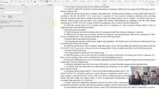 Staff Training Requirements Part 1