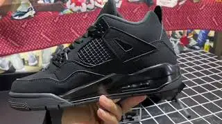 Jordan 4 Retro Black Cat in hand look #jordanreview