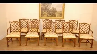 Mahogany Gothic Chippendale Dining Chairs