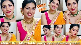 Amazon Affordable Partywear jewellery Haul  Starting Rs. 230 / Choker set/Long set