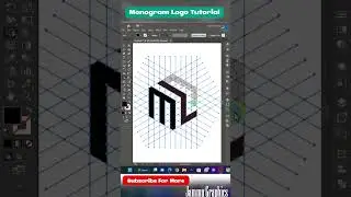 Monogram Logo Design Process | Draw Any Monogram Logo In 1 Minute | Illustrator Tutorial #shorts