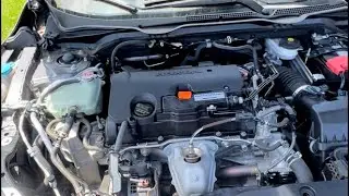 A look at my 2017’ civic’s engine. K20c2 motor with I-Vtec