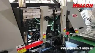 Double column PLC bandsaw NC band sawing /full automatic CNC metal cutting band saw machine GHS4230