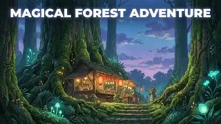 Cozy Anime Ambience | Ghibli Style Forest & Market Story (No Talking) #animeambience