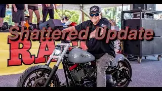 Custom Harley Davidson UPDATE! Shattered is back and ready to go! Custom Built Harley Davidson.