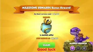 Got My 8th Sacred Apple-Dragon Mania Legends | Hatched Market Dragon | DML
