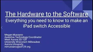 Switch Accessibility on the iPad