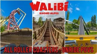 Walibi Rh&ocirc;ne-Alpes 🇫🇷 - All Roller Coasters On-Ride POVs