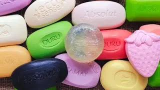 Oddly Satisfying Soap Cutting and Crushing ASMR ★Cutting soap cubes★FOAM&GLITTER&STARCH★