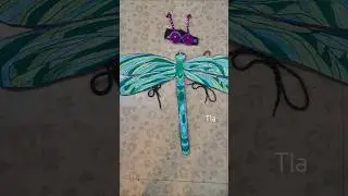 DIY - colourful dragonfly with recycled materials #drawing #dragonfly#diy#art#craft#project