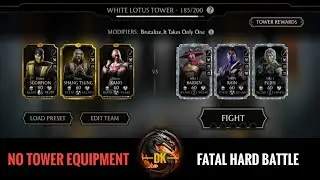 Fatal White Lotus Tower Hard Battle 185 Fight & Reward 🎮 Mortal Kombat Mobile | MK Mobile | MKM